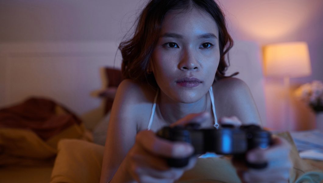 Woman Playing Videogames